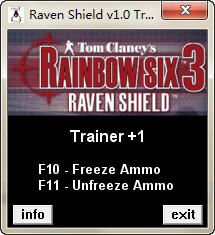 彩虹六号3盾牌行动无限弹药修改器 下载_游戏