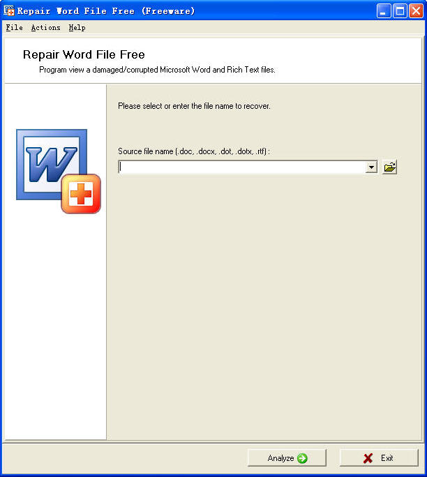 wordĵ޸(Repair Word File Free)ͼ0