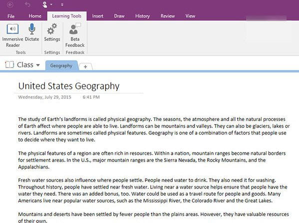 Learning Tools for OneNote؈D0