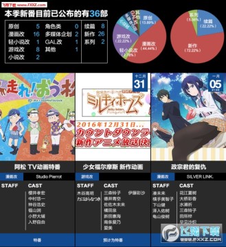 17年一月冬季新番列表详细信息 飞翔下载