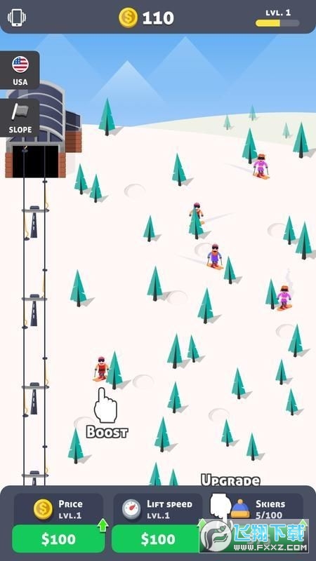 Idle Ski Resort(˷˵ĽϷ°)1.0׿ͼ2