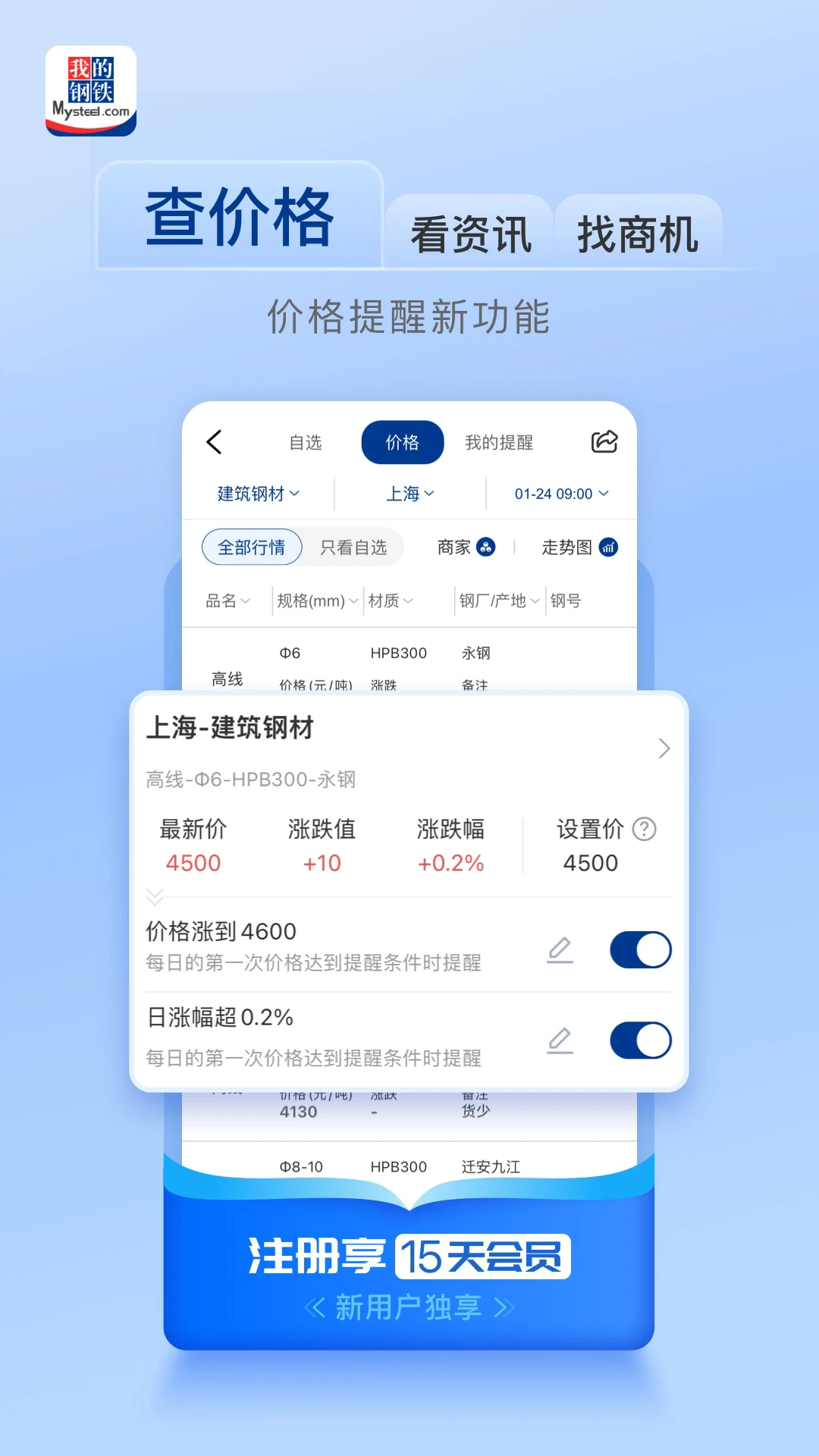 我的钢铁app手机版v6.25.0安卓版截图1