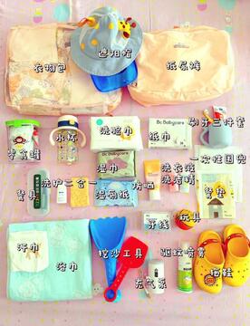 沙滩说海边出行零食饮水应急小物清单图