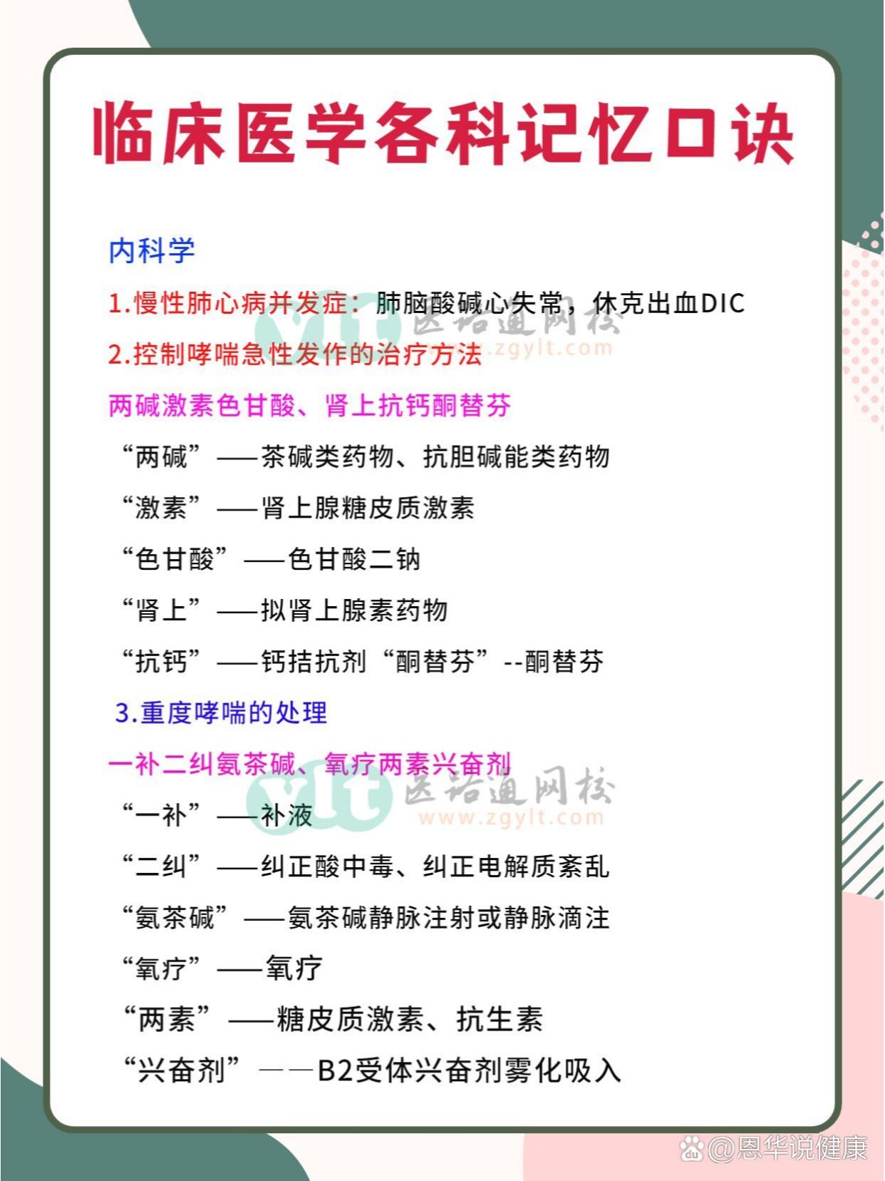 医行口语专业词汇句子记忆方法配图