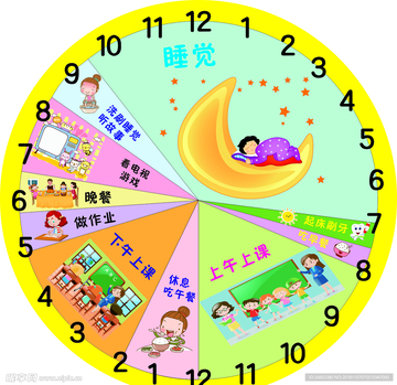 小娃课表先卡睡觉吃饭时间 再安排活动 幼儿作息框架图