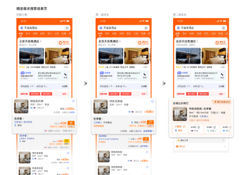 易享易住link比价筛选住宿页面截图