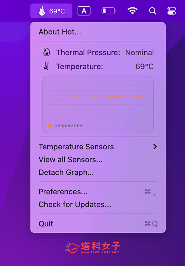 Temp Monitor for Mac(�¶ȼ�����) ������ֵ����������ƫ�����ý���
