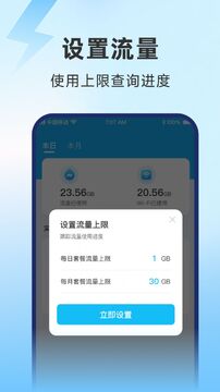 流量极速工具官方版2026最新版 使用教程 手机设置界面