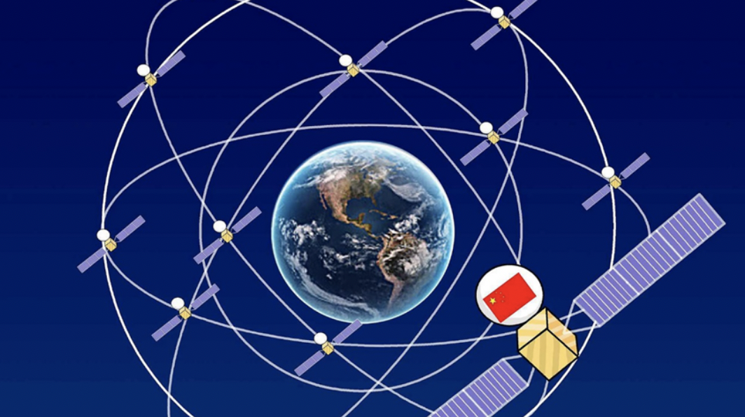 红色北斗卫星地图实际应用场景配图