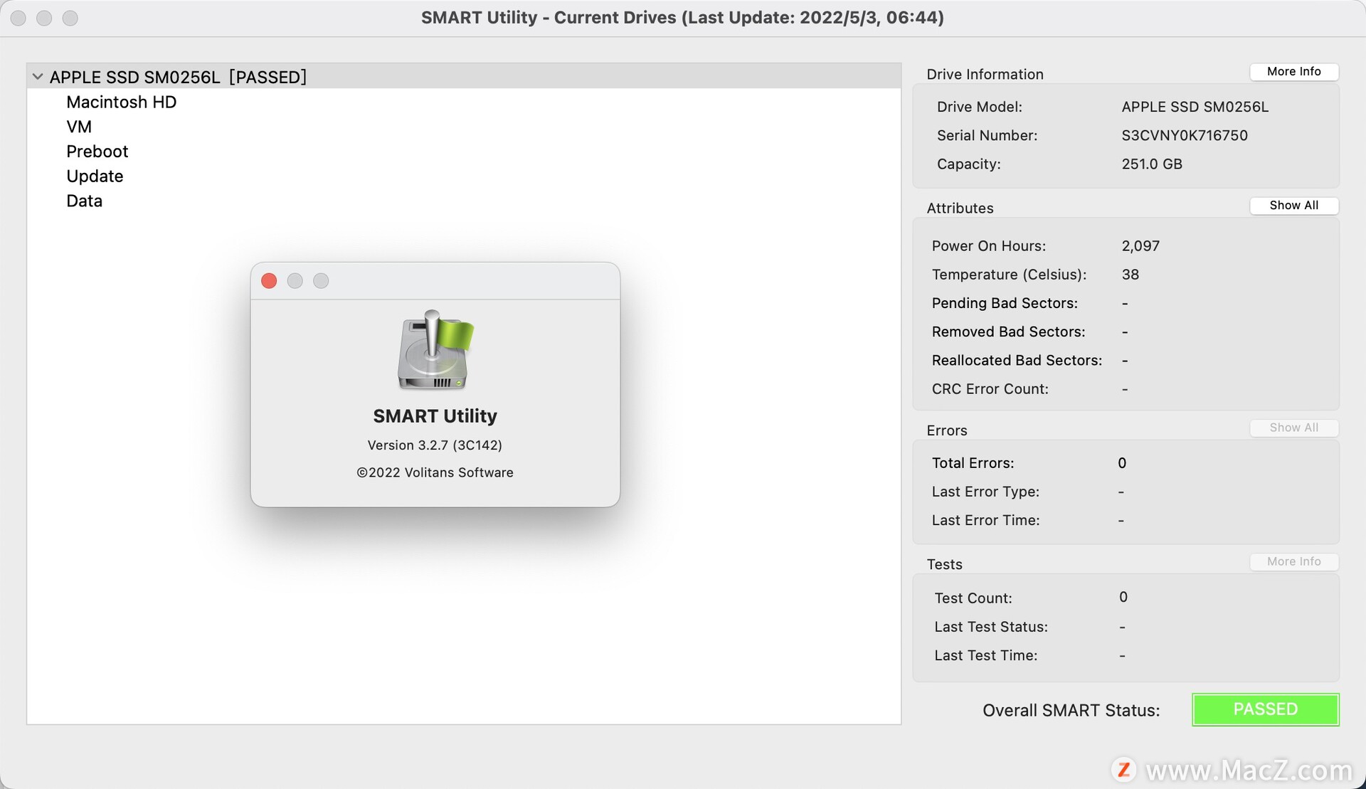 SMART Utility for MAC 安装权限设置界面