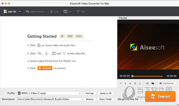 Aiseesoft HD Converter for Mac(格式转换器)输出格式与设备预设选择界面