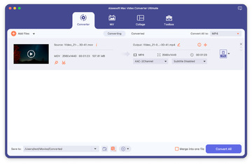 Aiseesoft HD Converter for Mac(格式转换器)批量转换进度与完成界面
