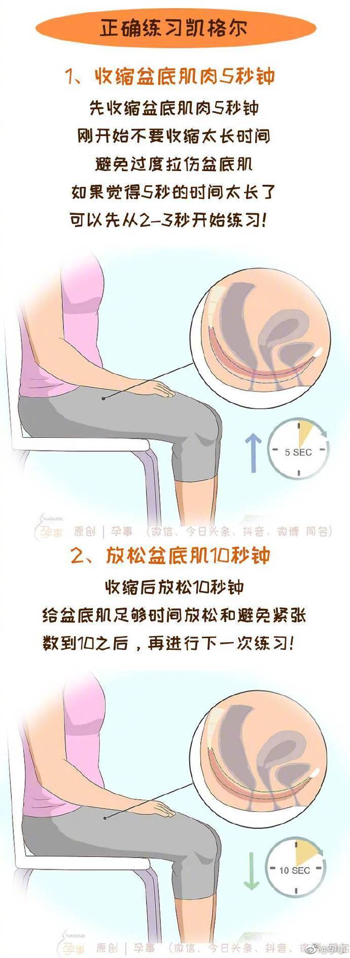 凯格尔训练正确发力位置示范图