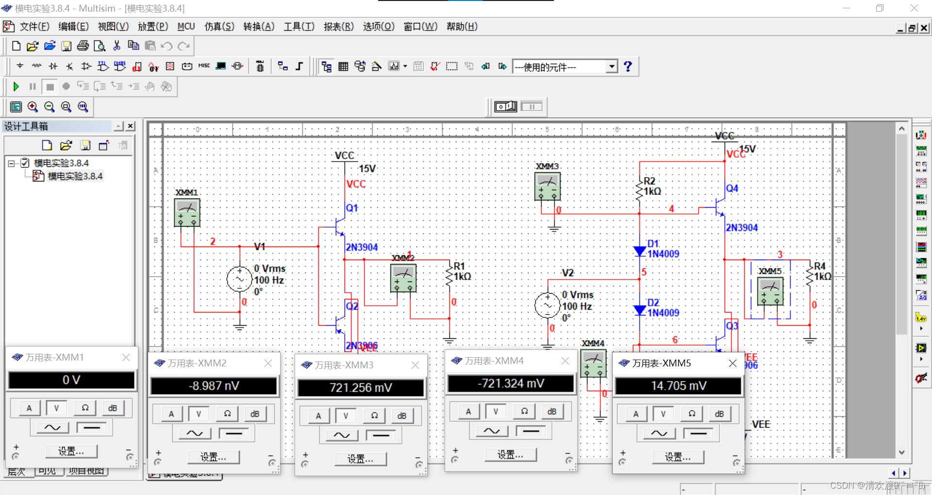 Multisim (NI Multisim电路仿真软件) 分压电路与RC滤波器仿真实战案例