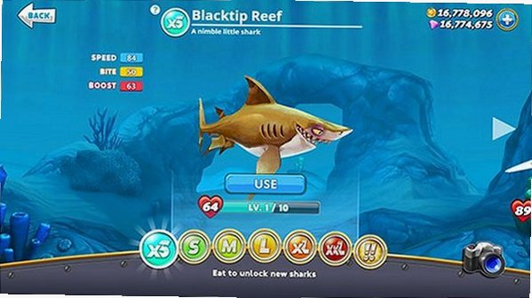 饥饿鲨无敌版全部鲨鱼解锁版v8.1.6截图0