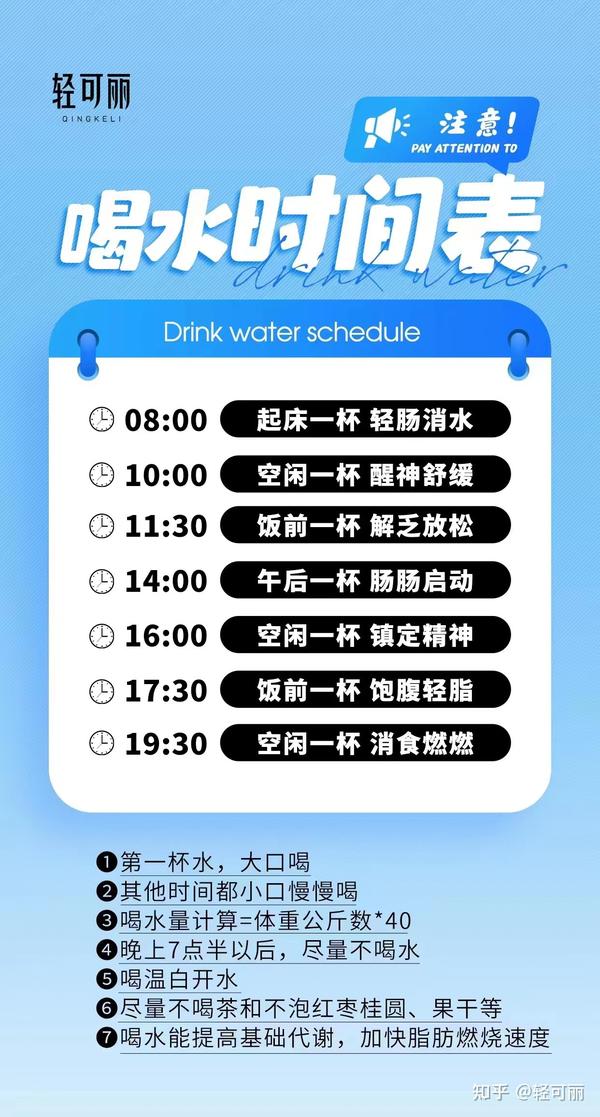 减乎减脂期间作息和饮水建议图