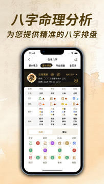 在雪八字排盘精准解析命理 排盘工具界面展示 生辰八字解读
