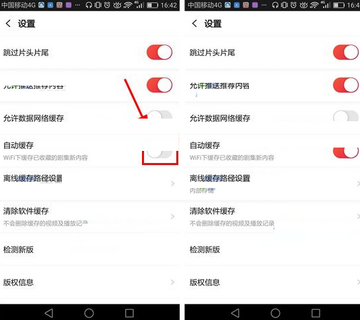 搜狐视频Pad版缓存管理界面