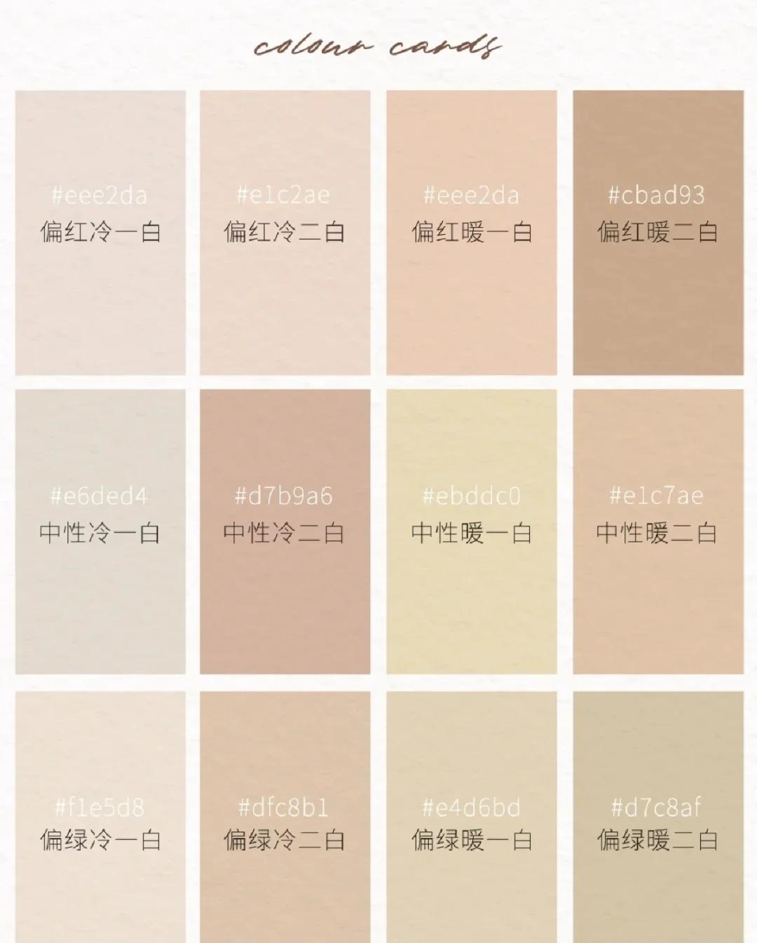 皮肤色彩测试衣服颜色试穿冷暖色调对比