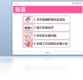 述职报告PPT模板截图1