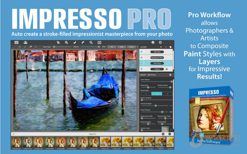 JixiPix Artista Impresso Pro for Mac 油画效果对比展示配图