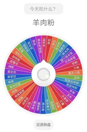 大转盘给我选 随机决定今天吃什么 选择困难症 吃饭决策 实用工具