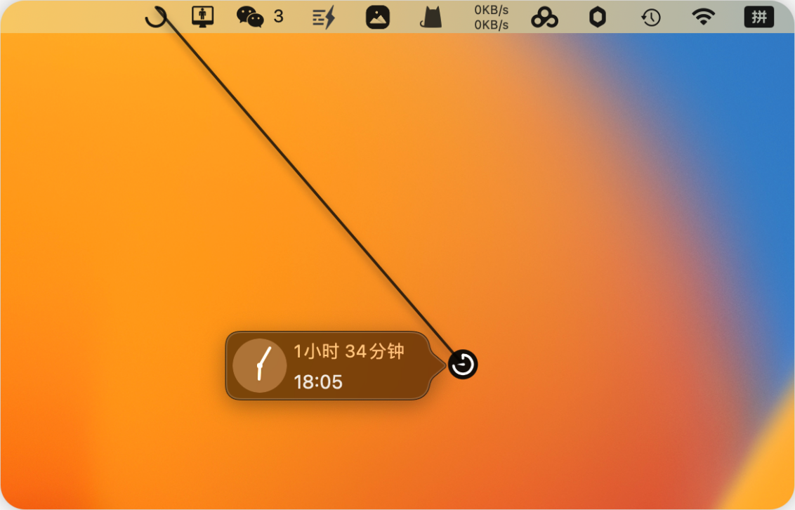 Gestimer for Mac(任务提醒工具) 实际使用场景桌面提醒效果展示