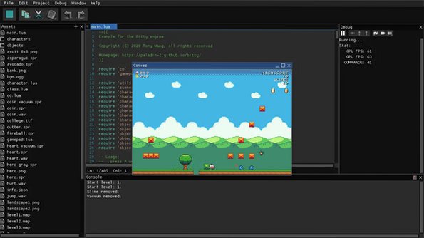 Bitty Engine Mac版下载 2D游戏开发引擎截图1