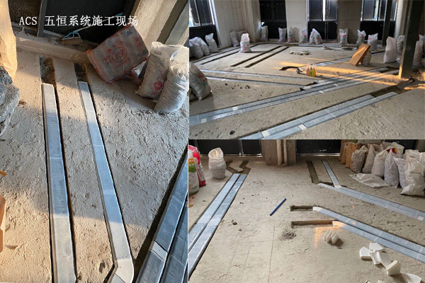 永续绿建五恒 毛细管网顶棚辐射安装现场