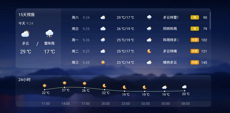 天气预报大字版 桌面小组件 语音播报功能展示