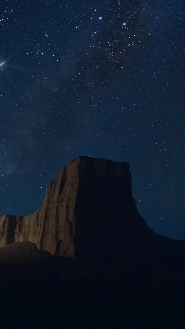 云水伴星手机壁纸暗色调星空