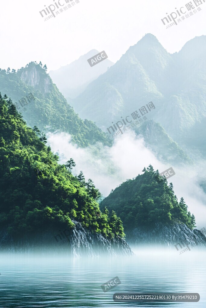 云水伴星意境风景配图山间云雾