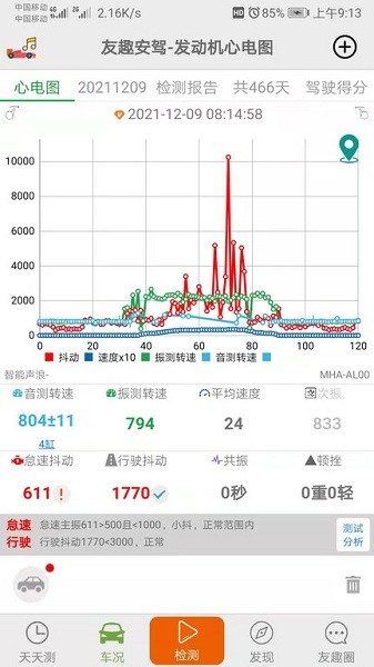 友趣安驾-手机传感器测车况检测报告解读