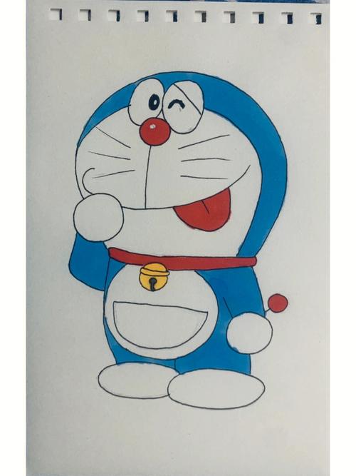 小叮当简笔画成品展示 蓝胖子卡通形象