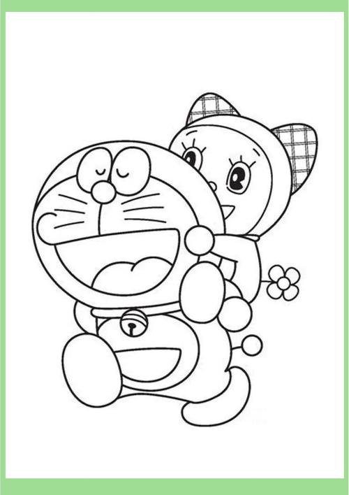 小叮当简笔画 上色完成效果图