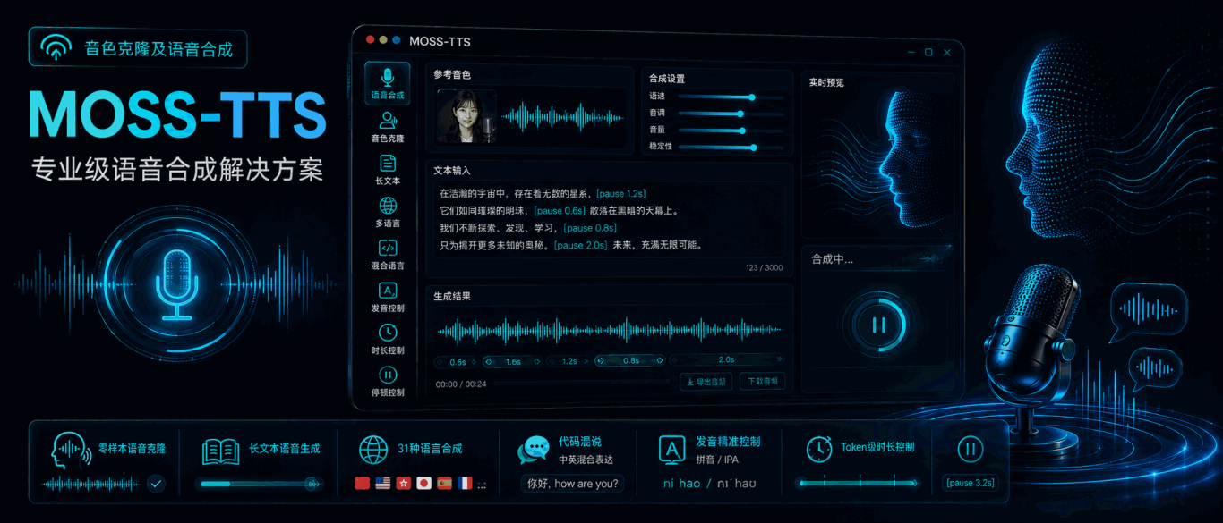 MossVox官方正版软件界面使用设置示意