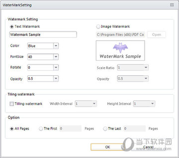 PDF Watermarker for Mac电脑版文字水印参数设置与实时预览