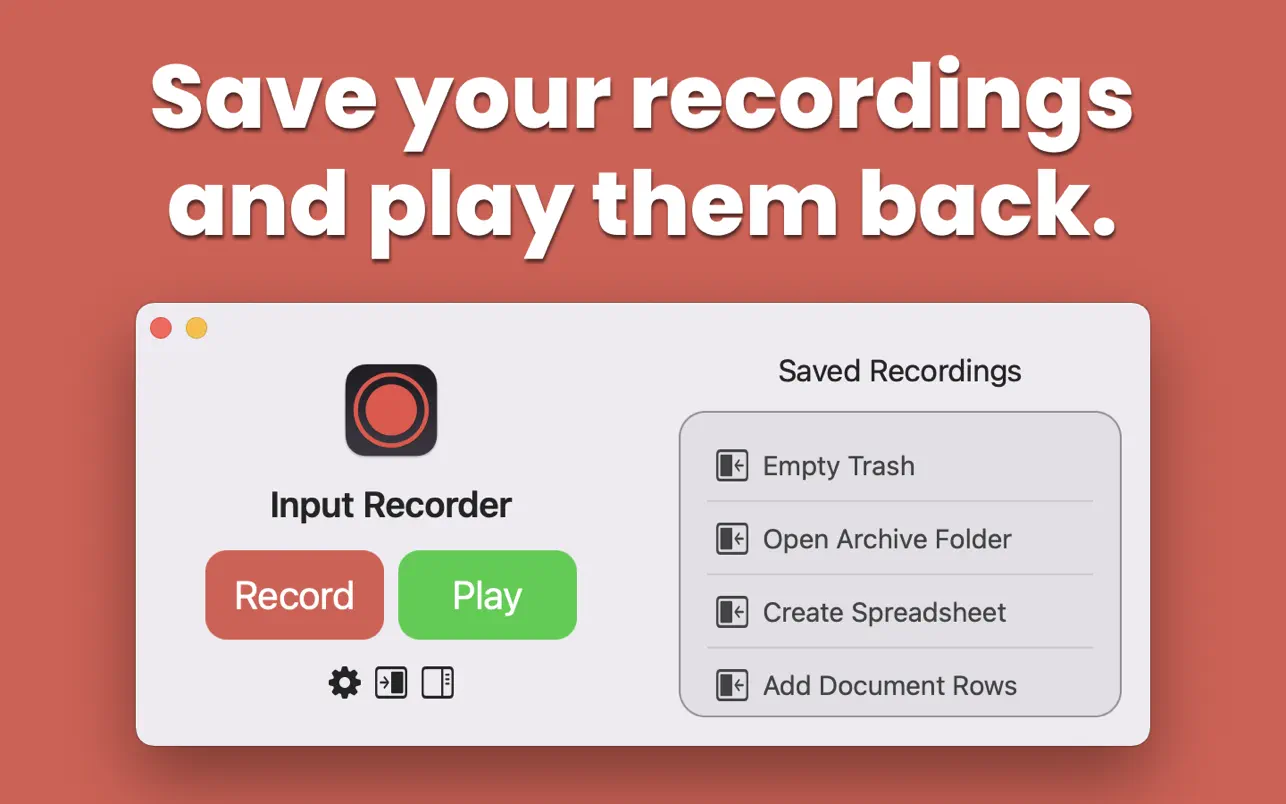 Input Recorder for Mac 回放操作 动作列表编辑 速度调节 分辨率适配 实测问题