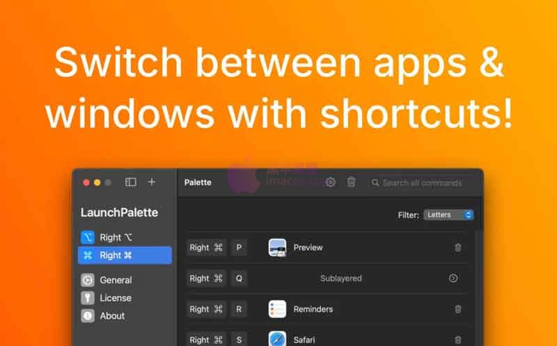 rcmd • App Switcher Mac�����л�Ӧ�ù��� �ര���л���ʾ �Ա�ͼ