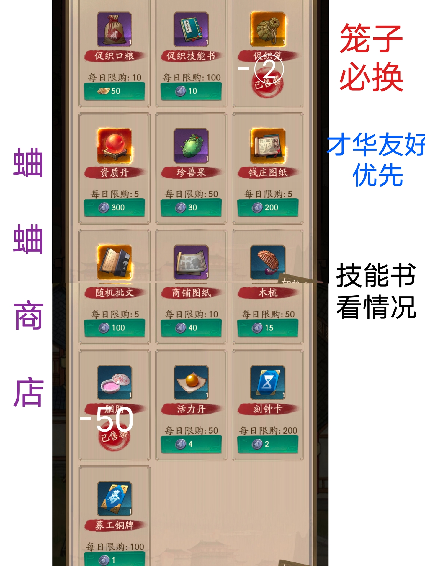 叫我大掌柜银子资源分配与商铺升级界面配图