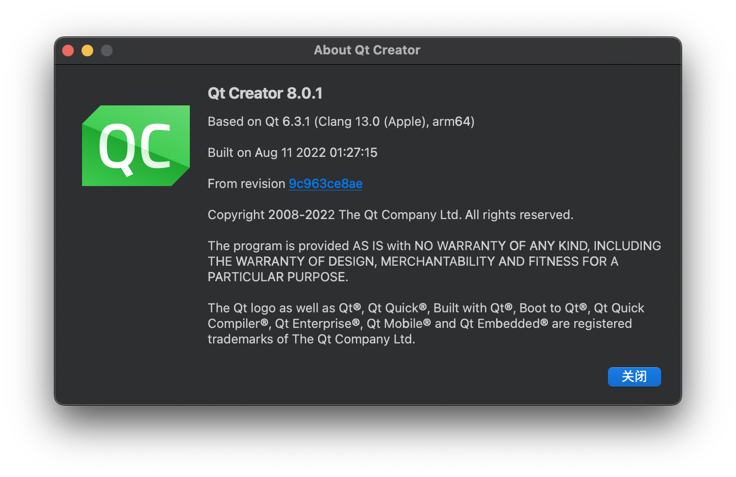 qt creator for Mac ���е�һ�����ڳ���Ч��