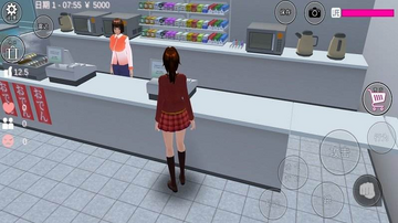 学校生活模拟器2打工社团选择 便利店打工画面