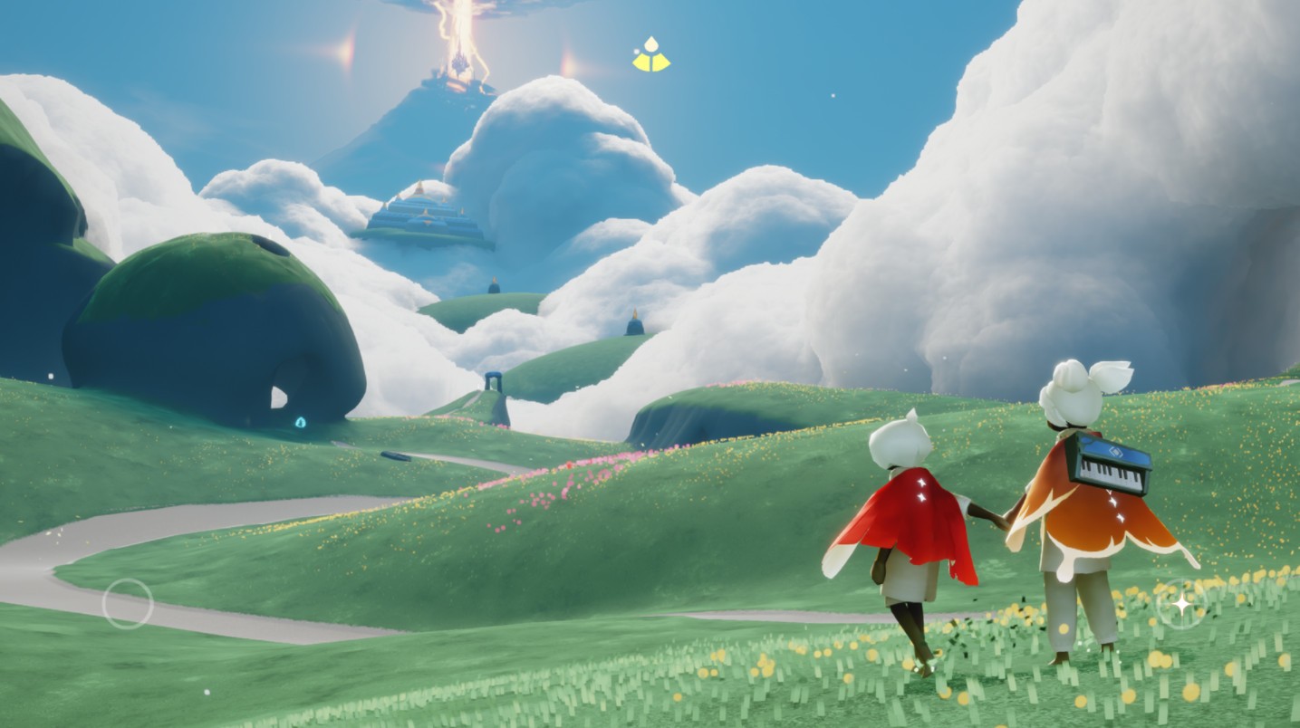 光遇(Sky: Children of the Light) 玩家组队跑图协作烧花场景