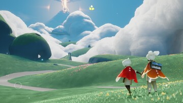 光遇(Sky: Children of the Light) 玩家组队跑图协作烧花场景