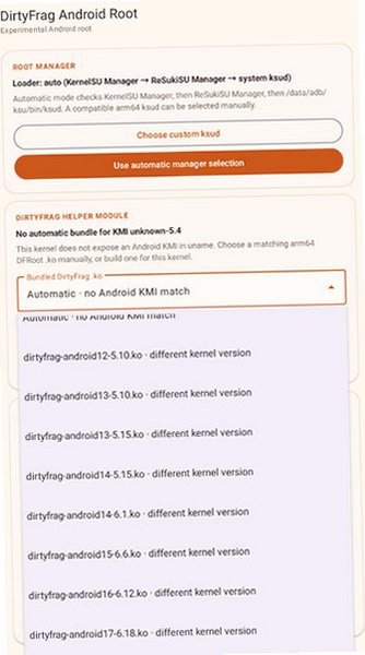 dirtyfrag手雷提权工具安装包v1.0.3手机版截图1