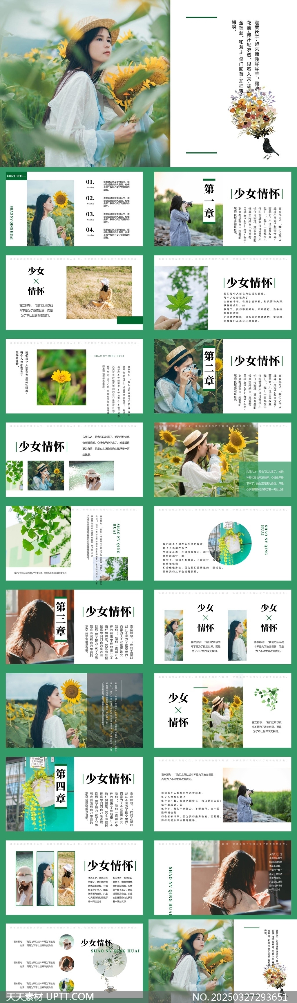 ��������Ů�黳PPTģ�� ��ɫ�������ʽ�޸�ʵ��ʾ��