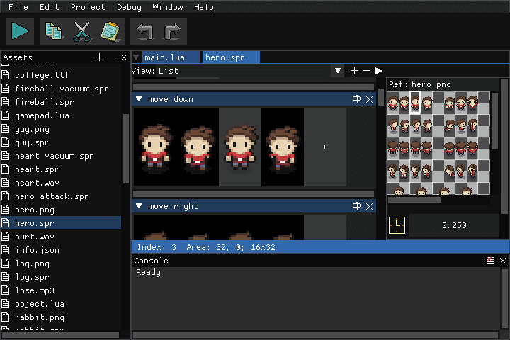 Bitty Engine Mac版下载 2D游戏开发引擎 示例项目运行画面