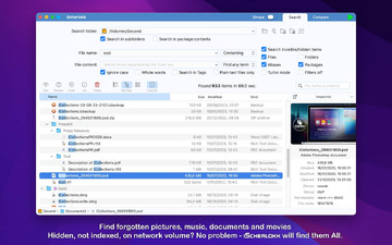 SpotFiles for Mac(文件精准搜索工具) 多条件筛选搜索结果界面