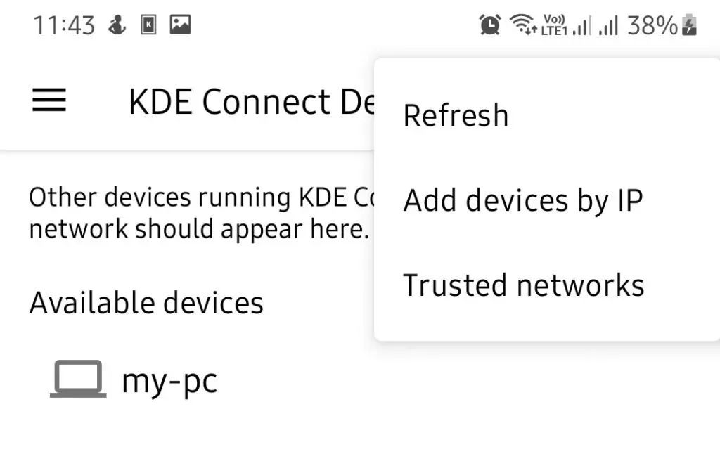 KDEConnect安卓官方最新版本连接失败排查方法配图,防火墙和同一WiFi设置示意