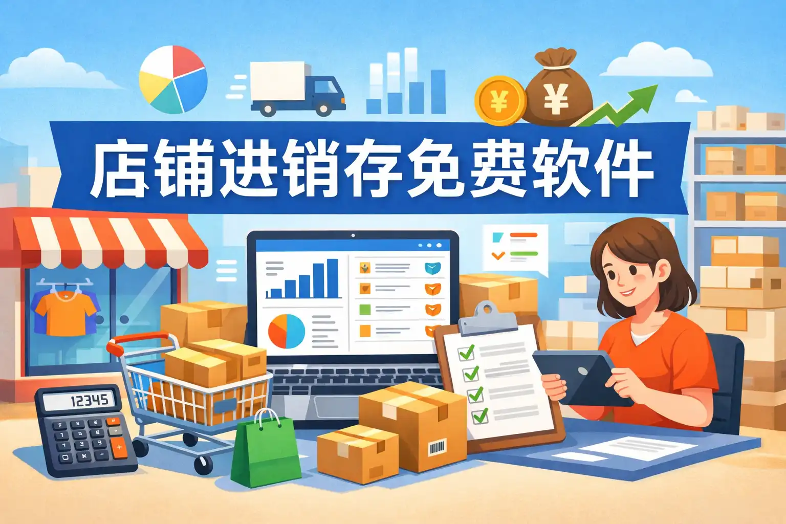 进销存库存表管理软件 中小商家收银开单库存管理 店铺使用场景